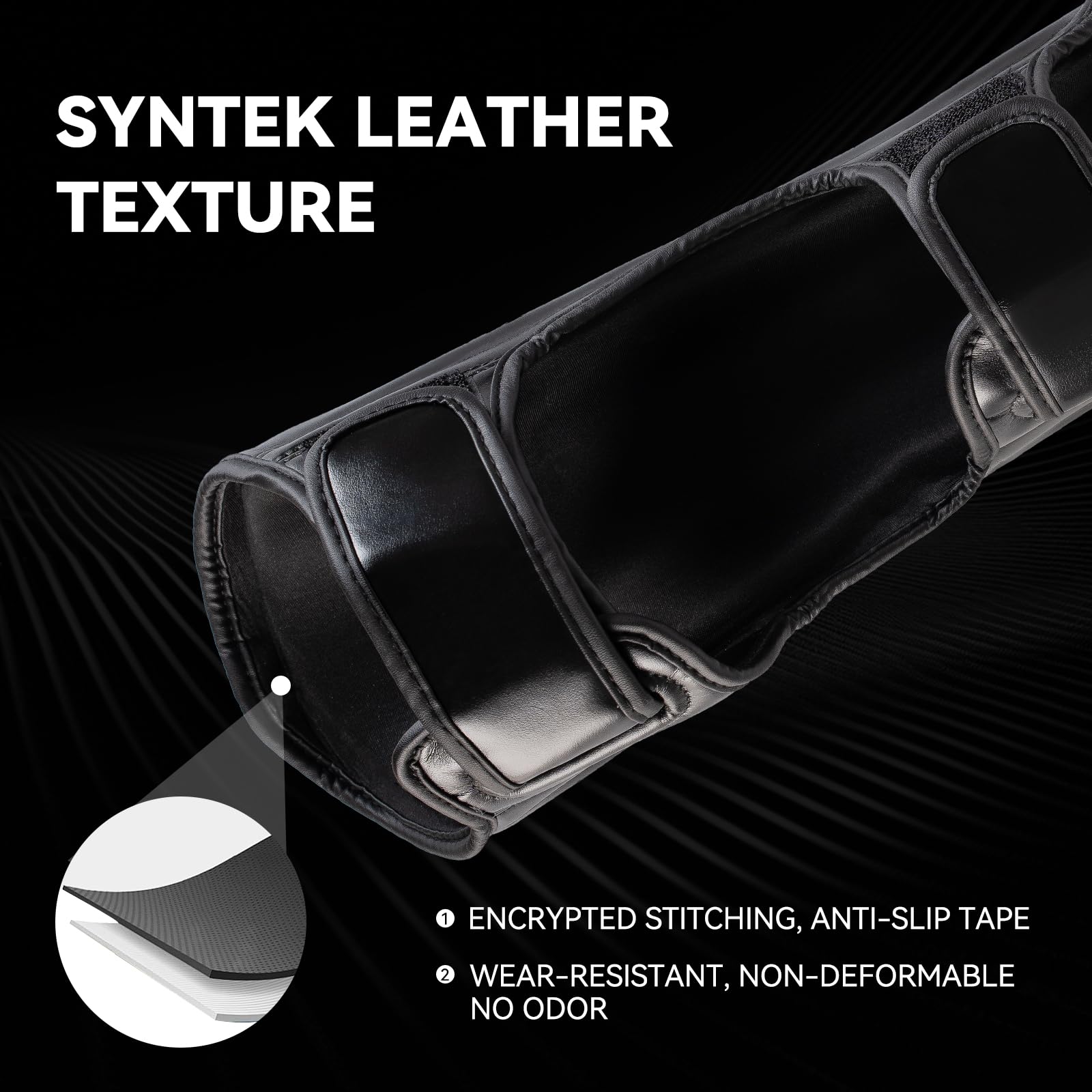 Schienbeinschoner Kickboxen – Syntek Leder, Doppel-Schaum-Polsterung, Leicht & Flexibel, für Muay Thai, MMA & Kampfsport – Kein Metallring – Schwarz