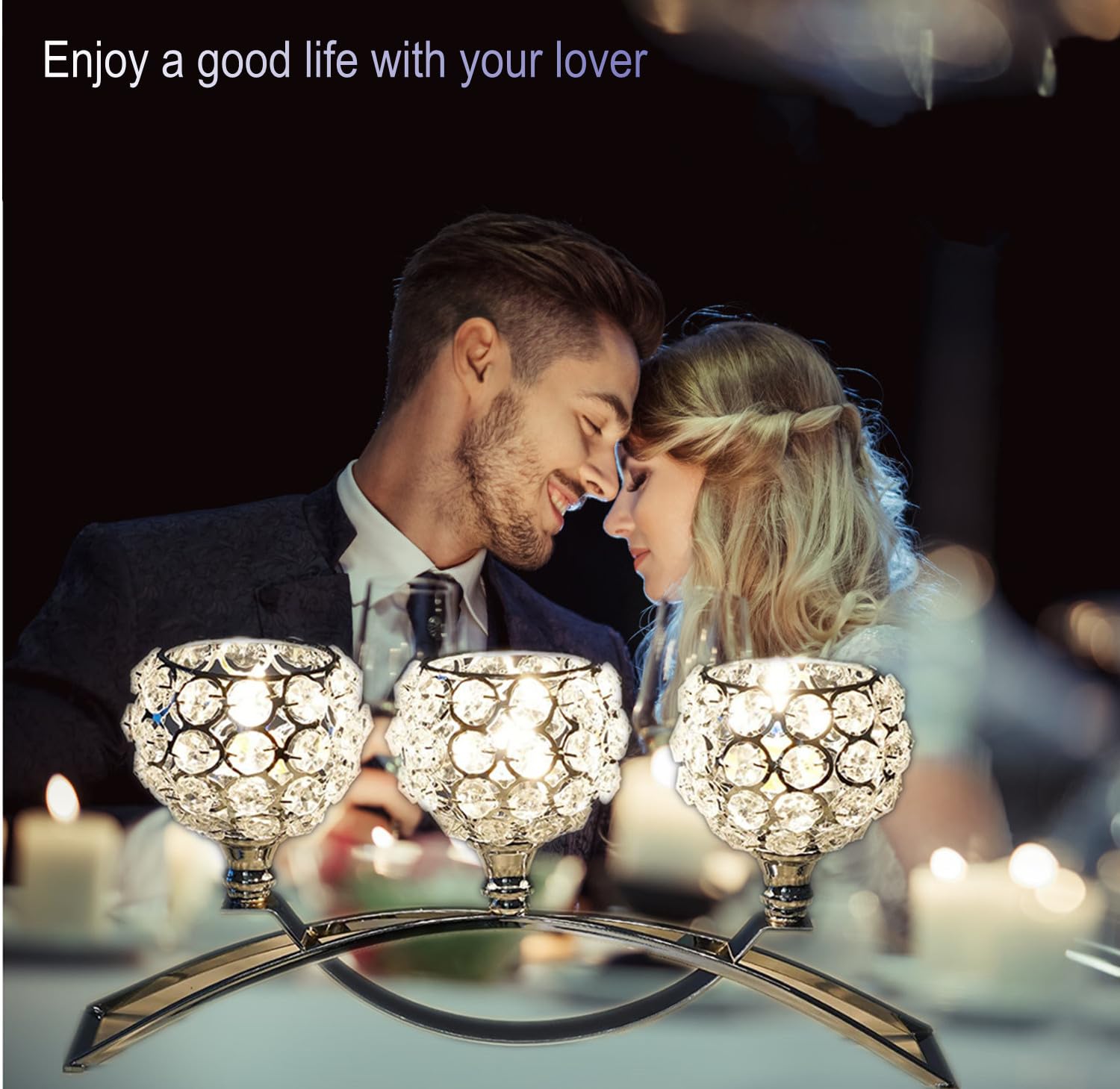 Glasseam Set Di 3 Portacandele In Vetro Rosa - Decorazione Per Casa, Tavola E Feste, Forme A Bolla - Foto 8