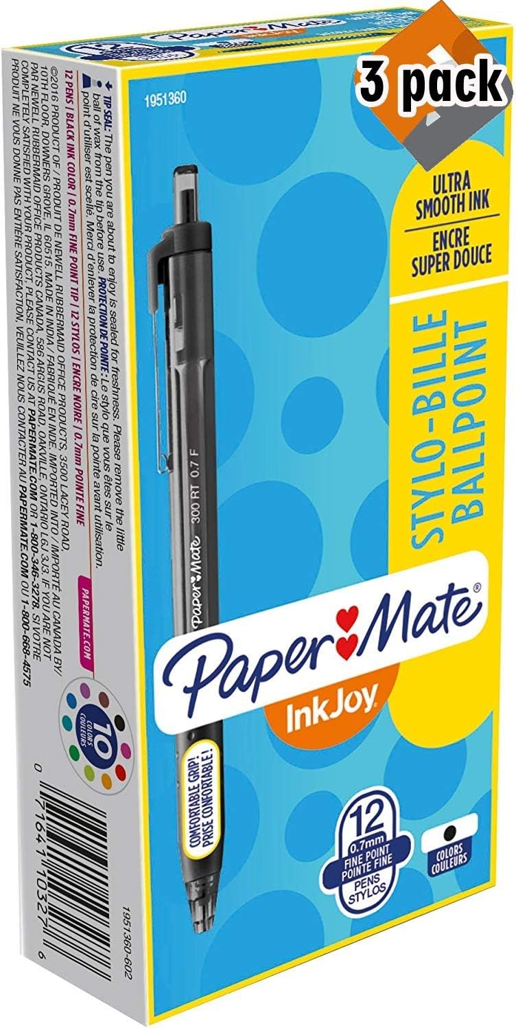 Paper Mate InkJoy 300RT Retractable Ballpoint Pens, Fine