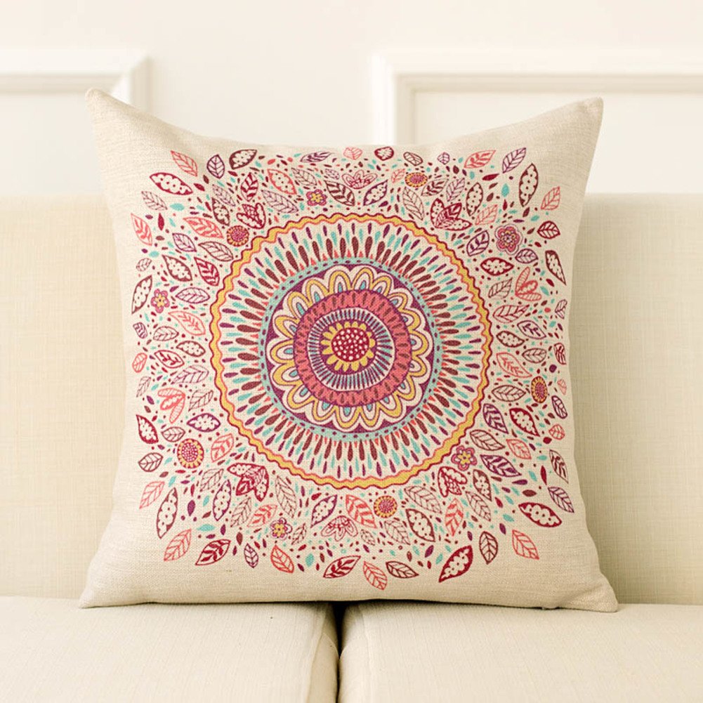 Oreiller style chinois moderne en coton PP de qualité supérieure taie 45x45cm