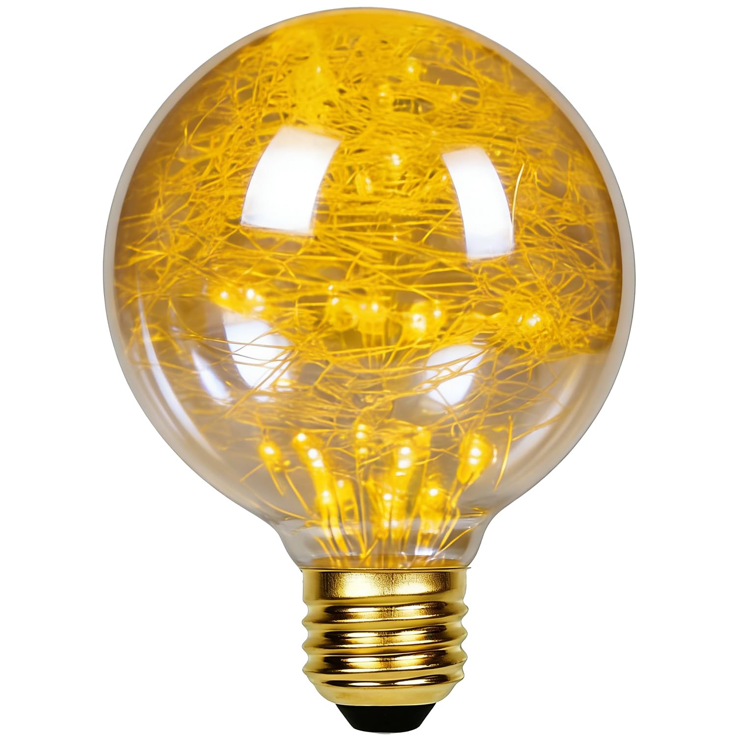 xinfulin Classic Edison LED Firework Bulb G95, 3W (15W Equivalent), 150 Lumens, 2200K Warm White, E27 Base, 220-240V, Non-Dimmable, Industrial Retro Decorative Bulb