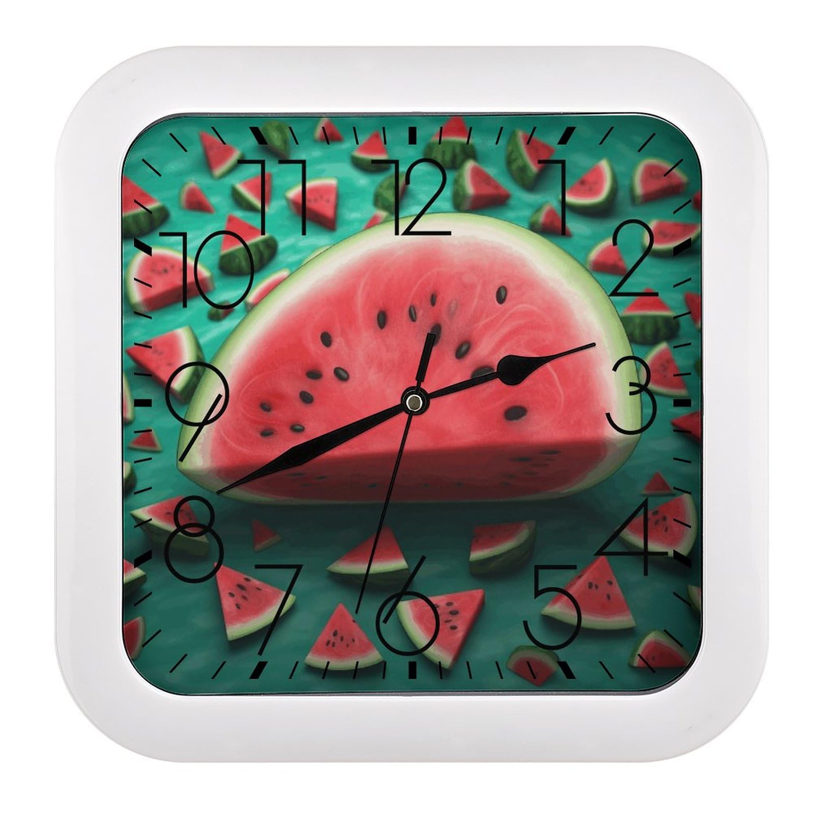 Horloge plastique fonctionne à piles carrée silencieuse 25,4 cm