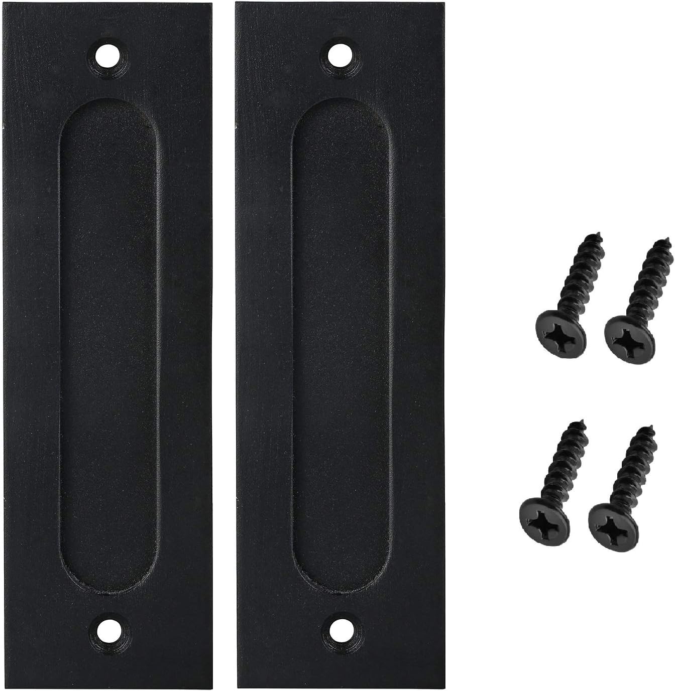 Fpzbd 2pcs 7 inch Running Black Sliding Barn Door Finger