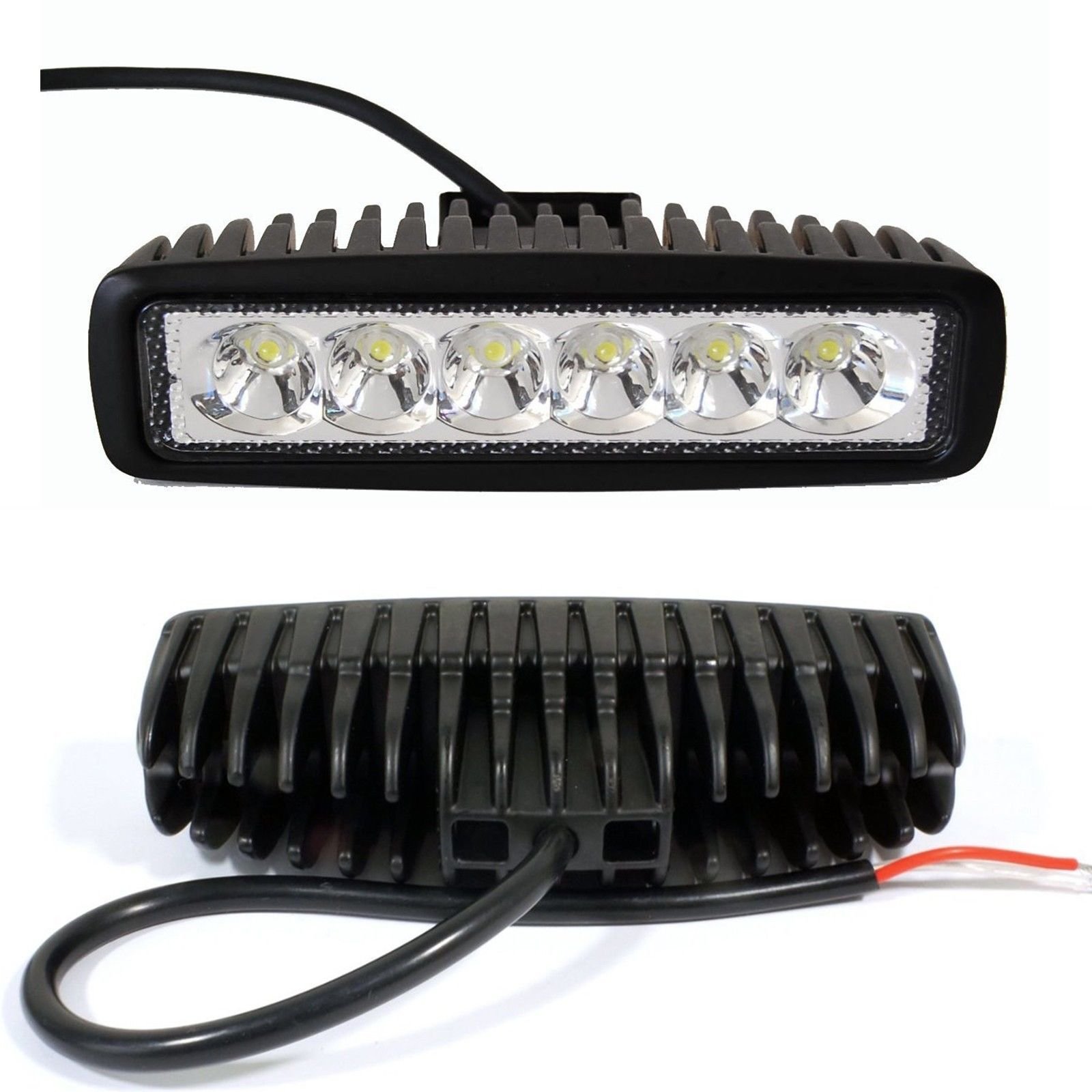 AVADOR AV-18W 3W-6 LED Light Bar Off Road Driving Fog Lamp Super Bright LED Work Light for Truck SUV Boat 4" Jeep Lamp 2 years Warranty (Pack of 1)