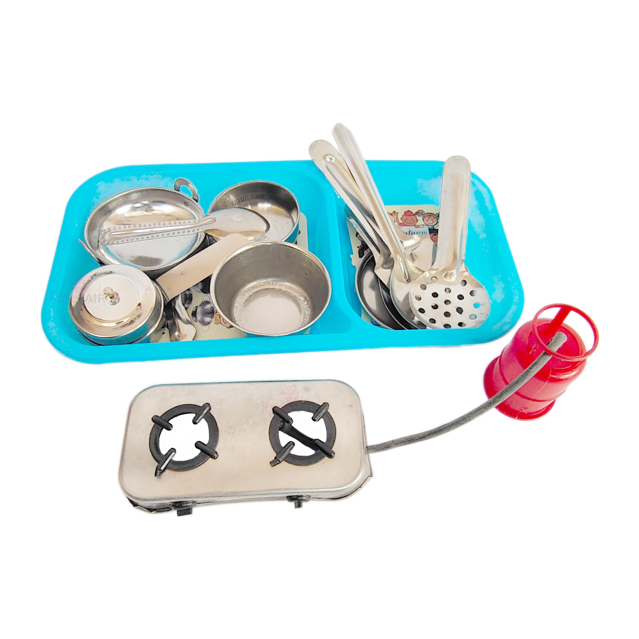 ROSEFAIR Pretend Kitchen Toys Set with Plastic Tray, Stainless Steel Utensils, Role Play Cooking Toy for 3 Year Old Kids, Toddlers (12Pcs) (B0DGDPBGK8) Amazon Price History, Amazon Price Tracker