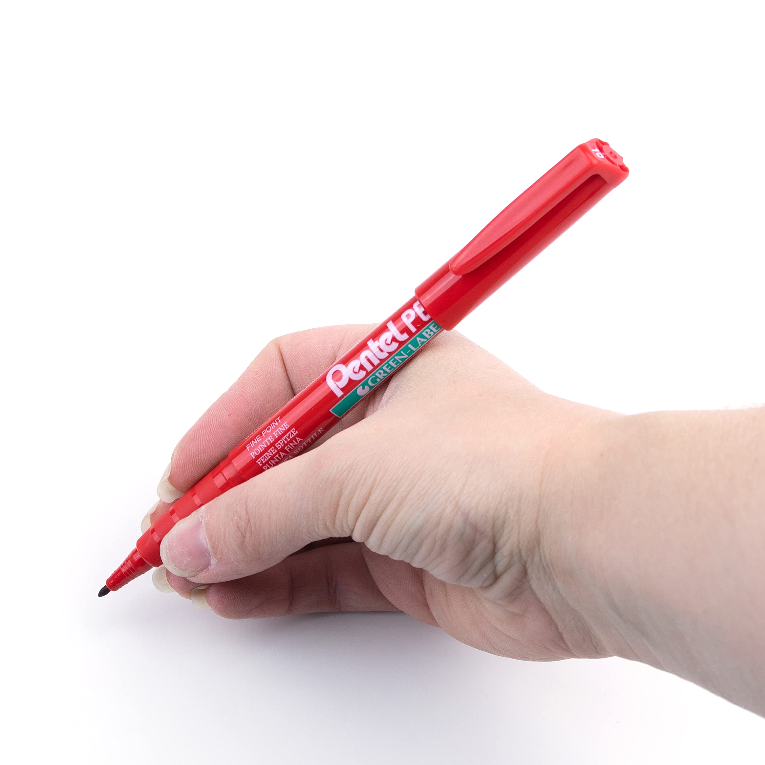 Pentel marker permanentny końcówka końcówka 2,0 mm - czerwony (opakowanie 12 szt.)