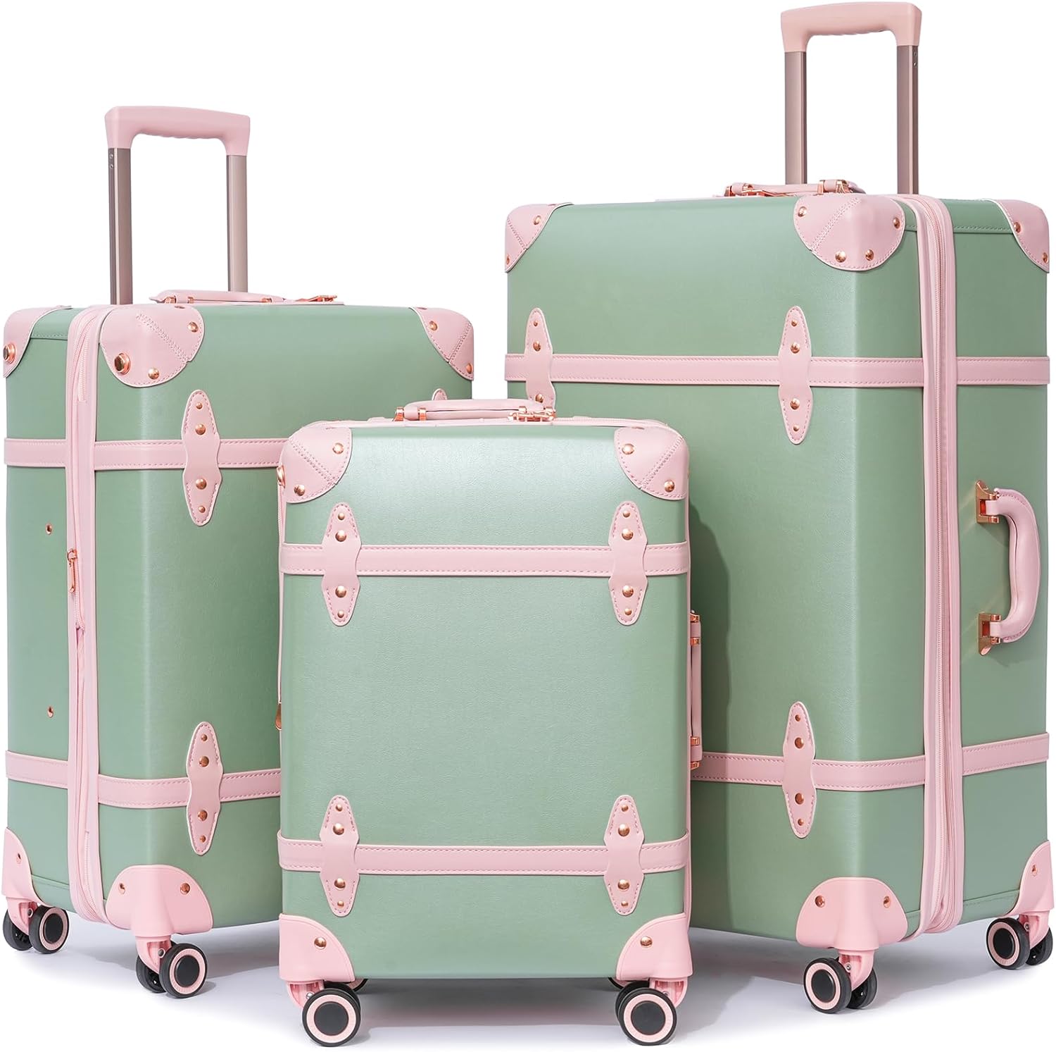 urecity Vintage Luggage Set 20″/24″/28″...