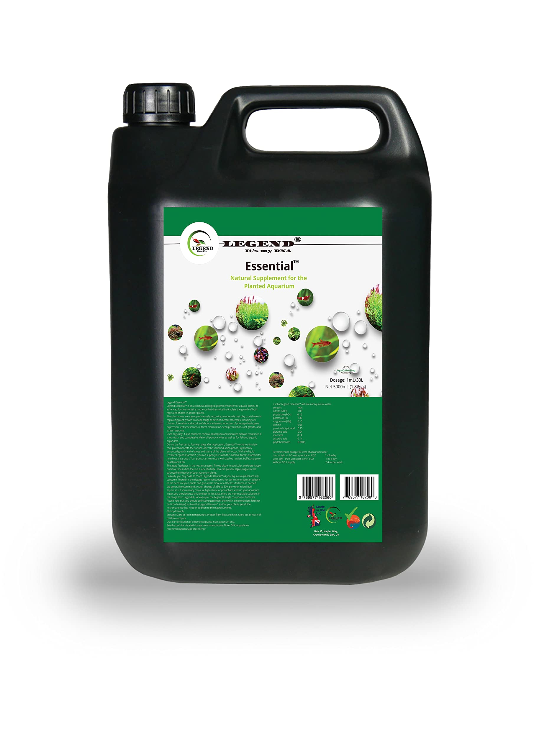 Legend Essential 100 ml, 250 ml, 500 ml, 1000 ml MAKRO płynny nawóz do roślin akwariowych (5000 ml)