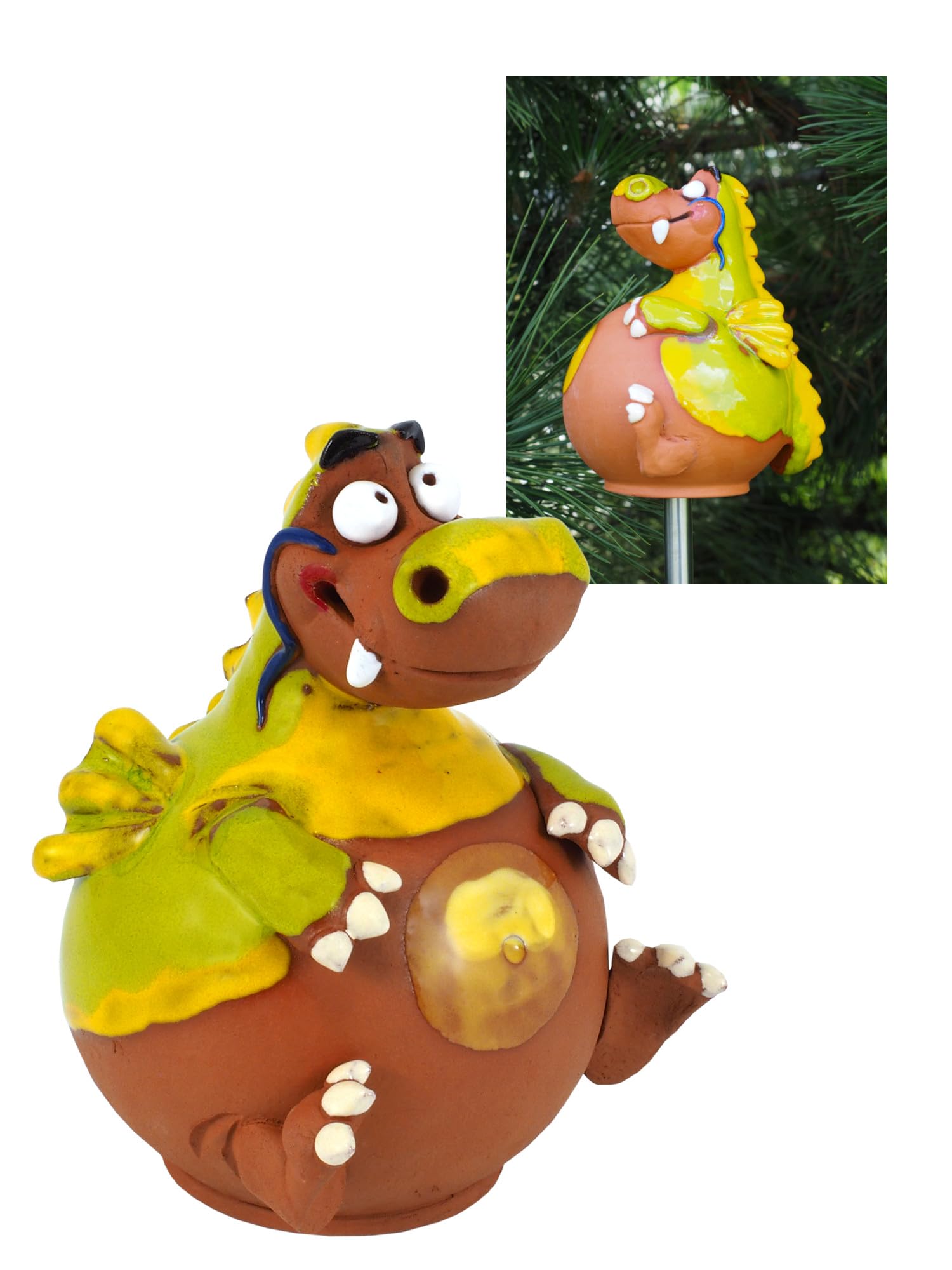 Decoration Jardin Exterieur Statue en Céramique - Deco Extérieur - Figurines pour Jardin - Faite à la Main, Résistant au Gel, Cadeau Unique pour Les jardiniers