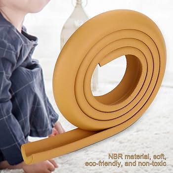 2M Kids Baby Safety Rubber Bumper Strip, Soft Table Edge Corner Guard Protector Removable For Wood, Glass, Tile, Metal And Plastic Surfaces (Gray