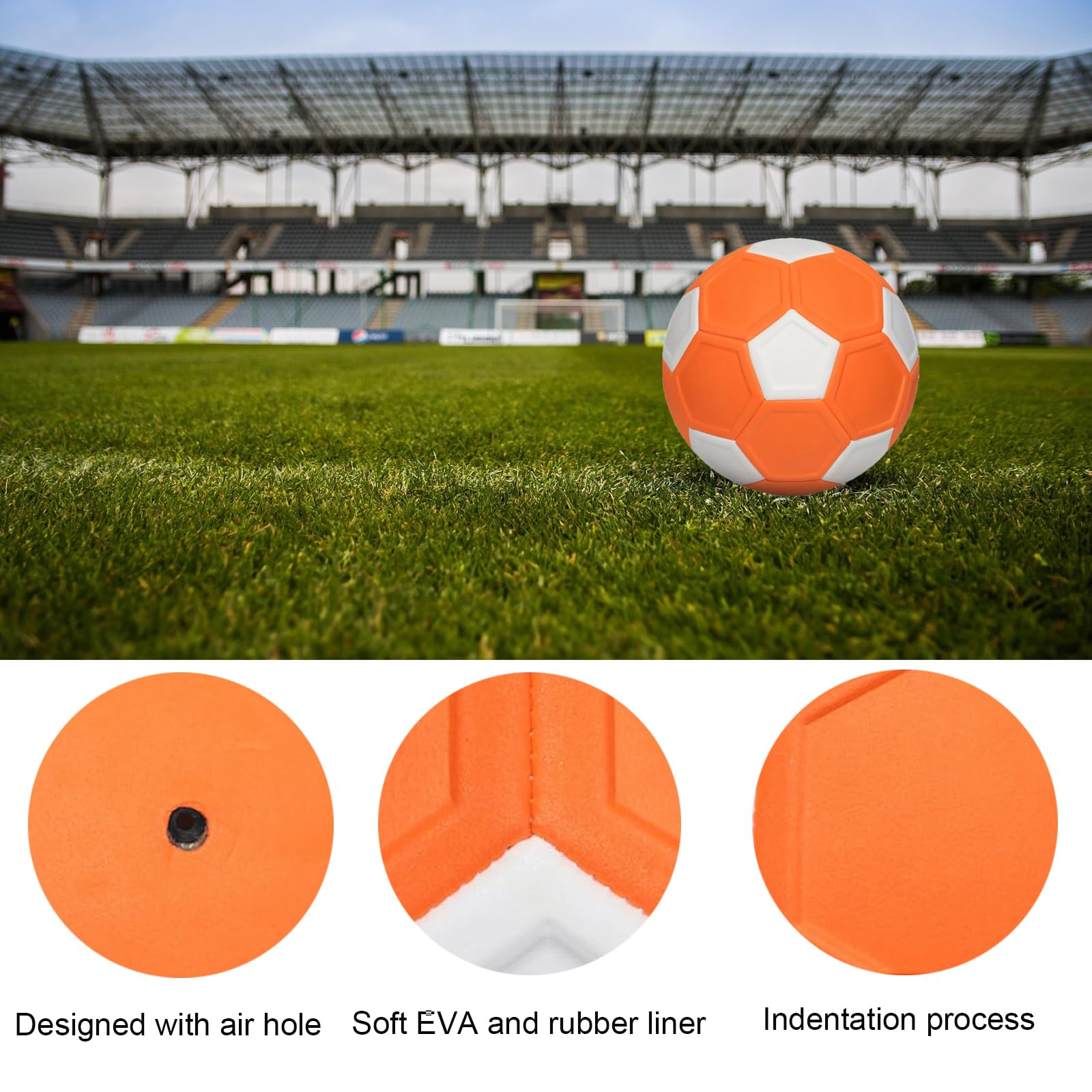 Piłka do piłki nożnej Curve Piłka nożna, 20 cm, piłka nożna dla dzieci, rozmiar 4, guma EVA, softballa, unisex, piłka nożna dla dzieci do treningu piłki nożnej wewnątrz i na zewnątrz