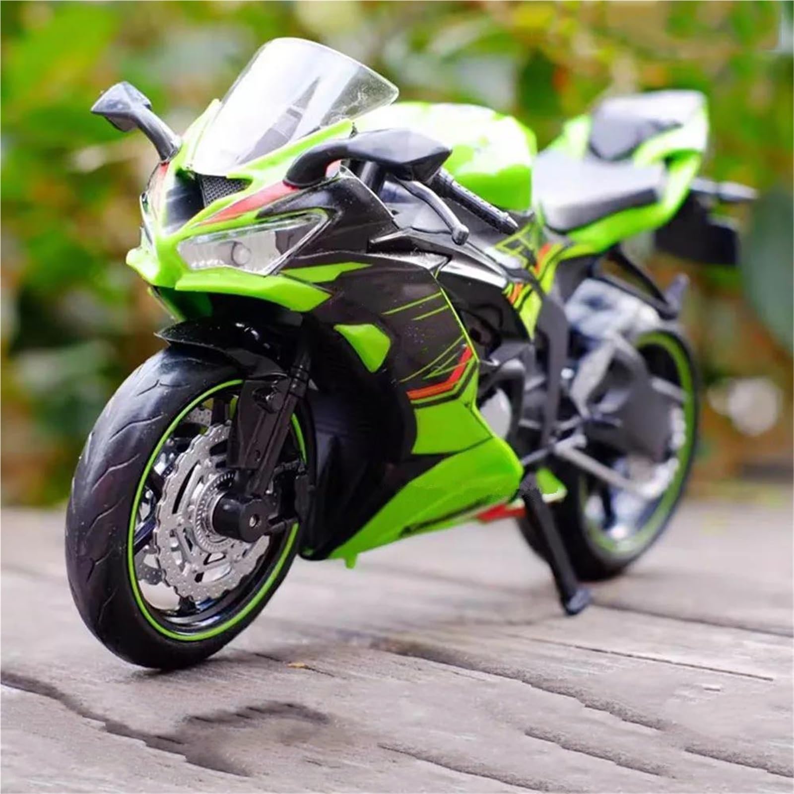 Modelo a escala de moto Moto De Juguete En Miniatura Metal Fundido A Presión A Escala 1/12, Regalo Colección Para Kawasaki Para NINJA ZX-6R(Vert)