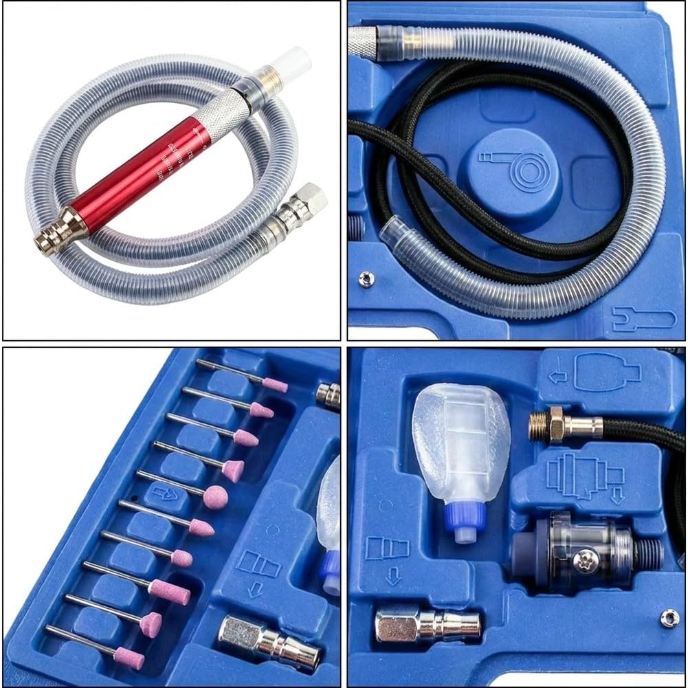 Amoladora Neumática Recta Kit con Fresa 3mm Metal