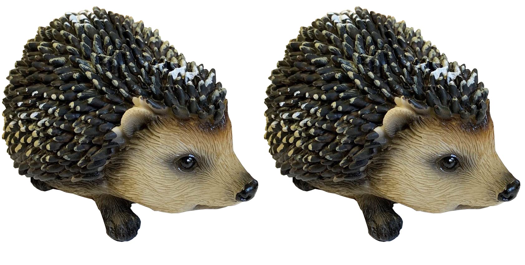 Selections Brown Pair Of Hoglet Baby Hedgehog Resin Garden Ornaments