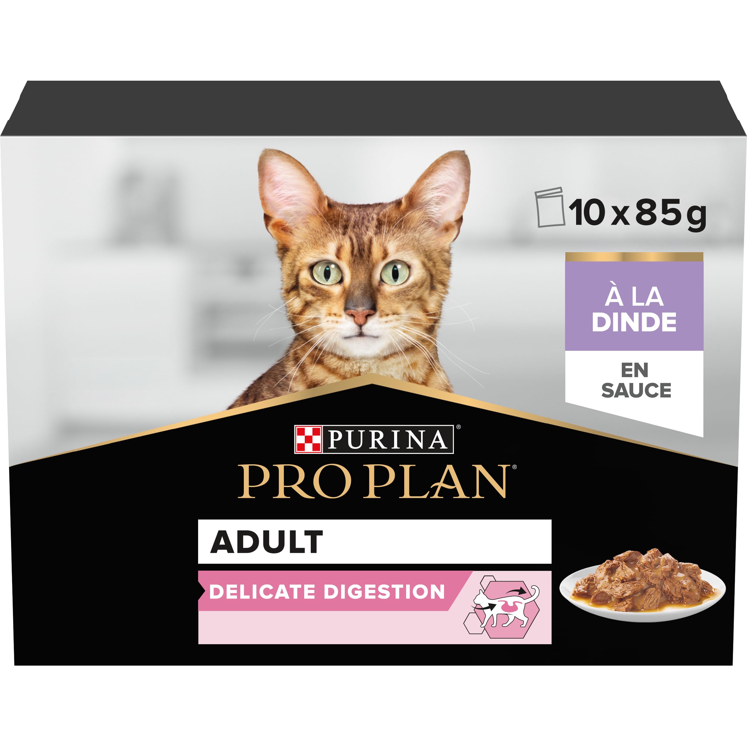 PURINA PRO PLAN Delicate Digestion Cat TACCHINO 10X85G