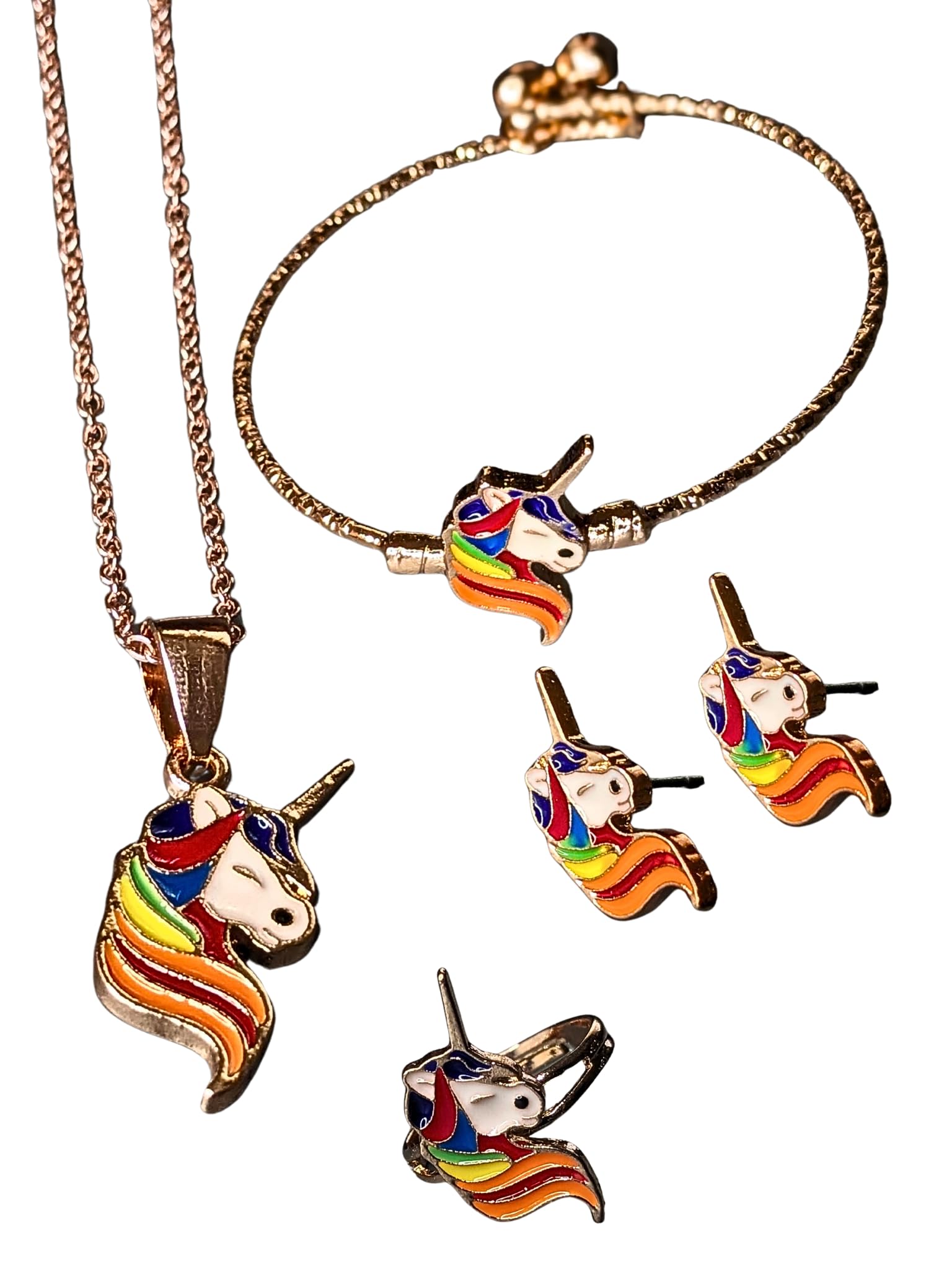 Laura Designs Kids Unicorn Jewelry Combo Set with Necklace,Earrings, Bracelet and Ring for Girls | Unicorn Gifts for Girls | Kids Jewellery for Girls (B0CXP9BSWH) Amazon Price History, Amazon Price Tracker