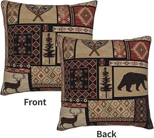 Miniatura 3 de Juego de 2 fundas de almohada cuadradas de 18 x 18 pulgadas, fundas de almohada decorativas de terciopelo suave, fundas de cojín cuadradas (17.7 x