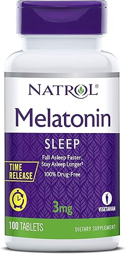 Miniatura 1 de Natrol Liberación temporal de melatonina, 3 mg, 100 tabletas