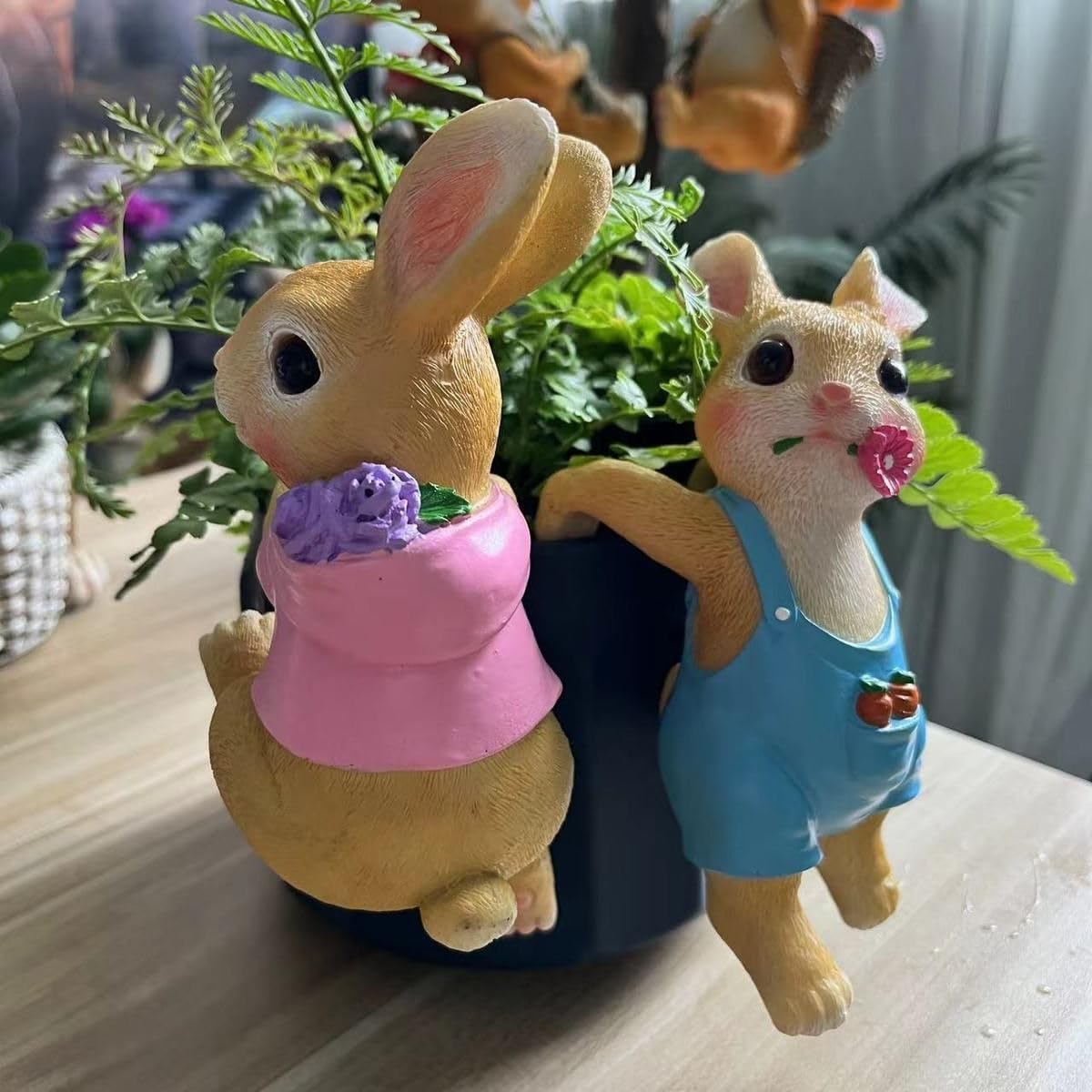 うさぎ置物 ガーデンオブジェ 置物 玄関 外 オブジェ 園芸用品