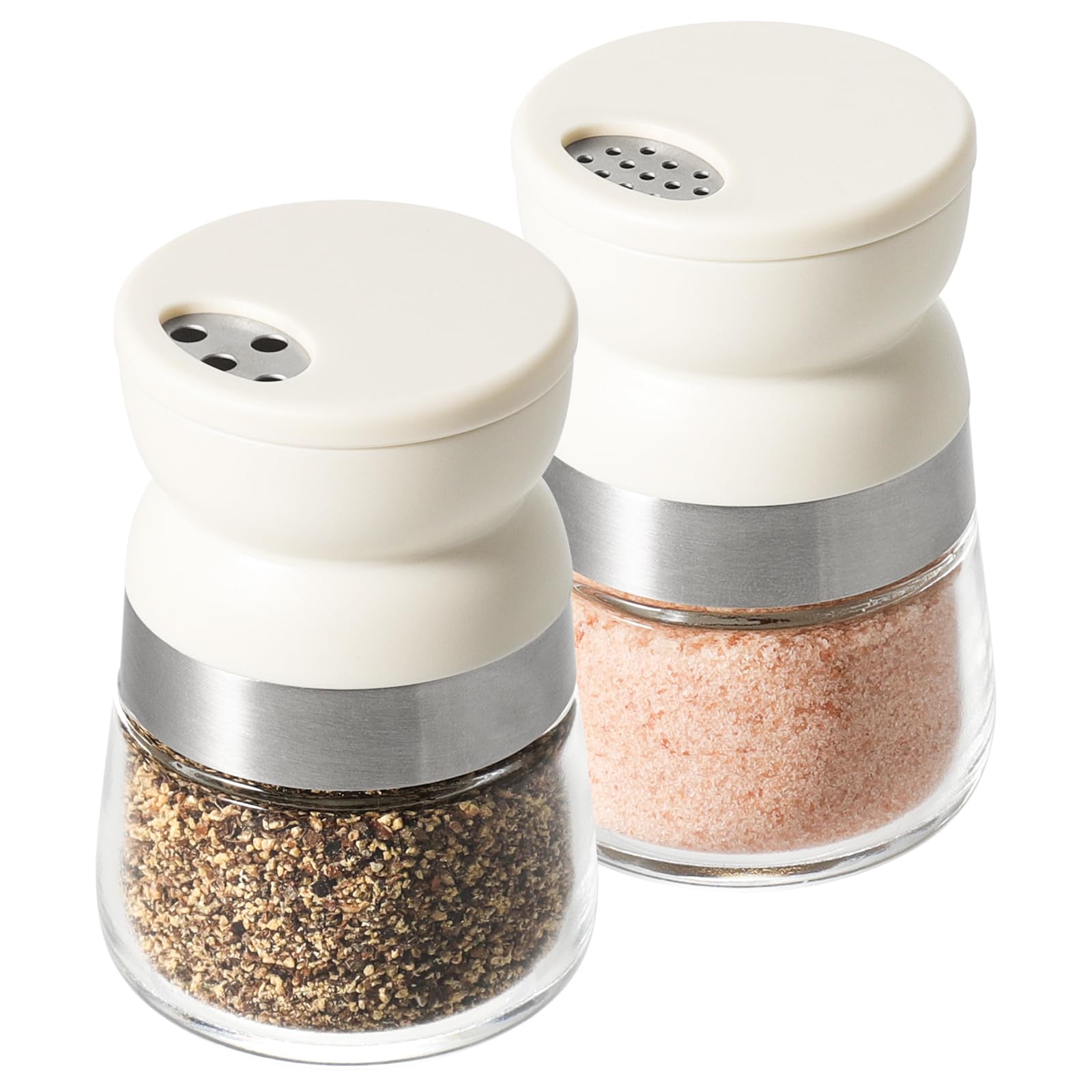 Vucchini Mini Salt and Pepper Shakers 2 Set Beige