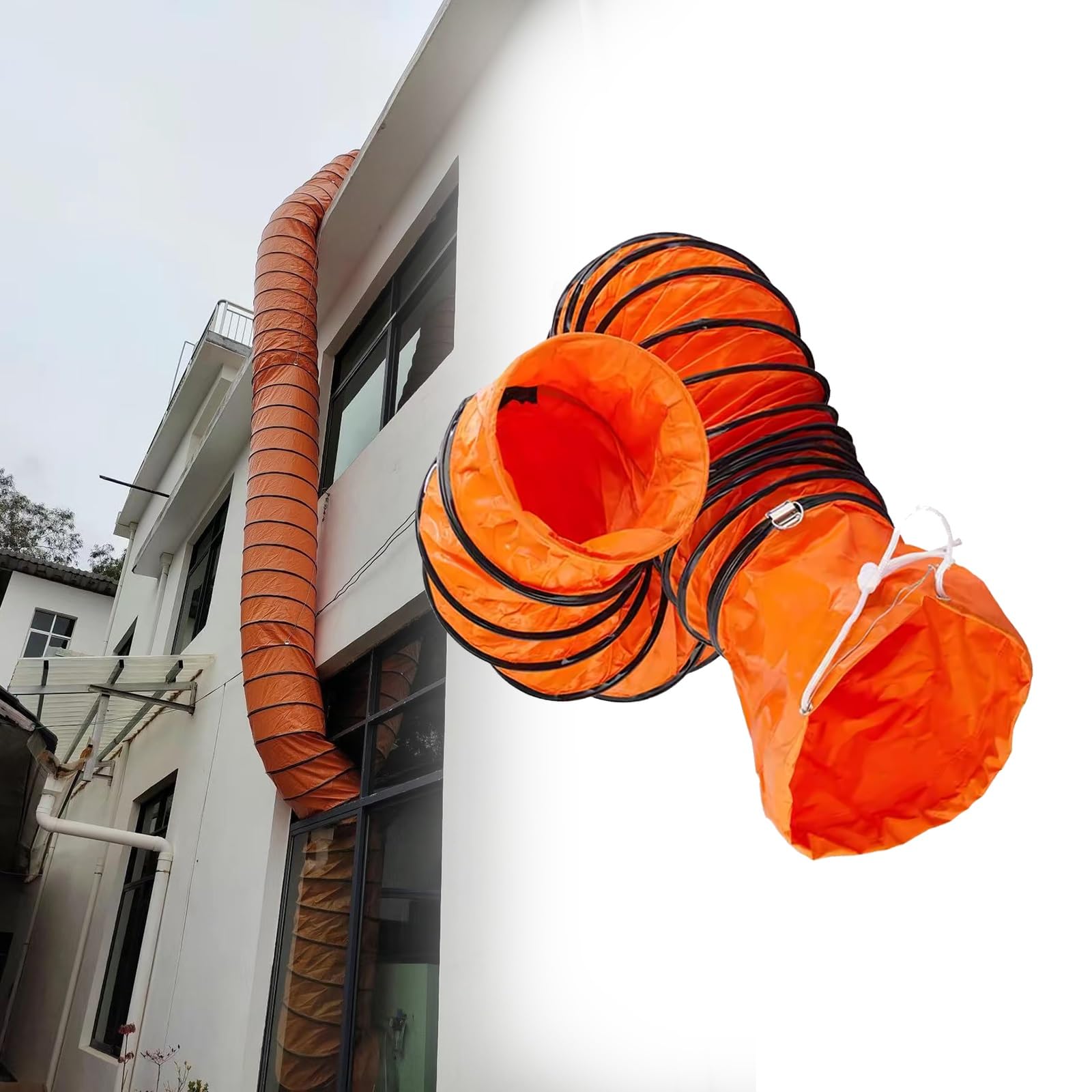 Tubo Flexible Tubo Secadora Manguera De Escape para Aire Acondicionado Portátil, 150, 200, 250, 300, 400, 500, 600, 700, 800 Y 900 Mm X 5 Metros, para Ventilador De Extracción.(150mm)