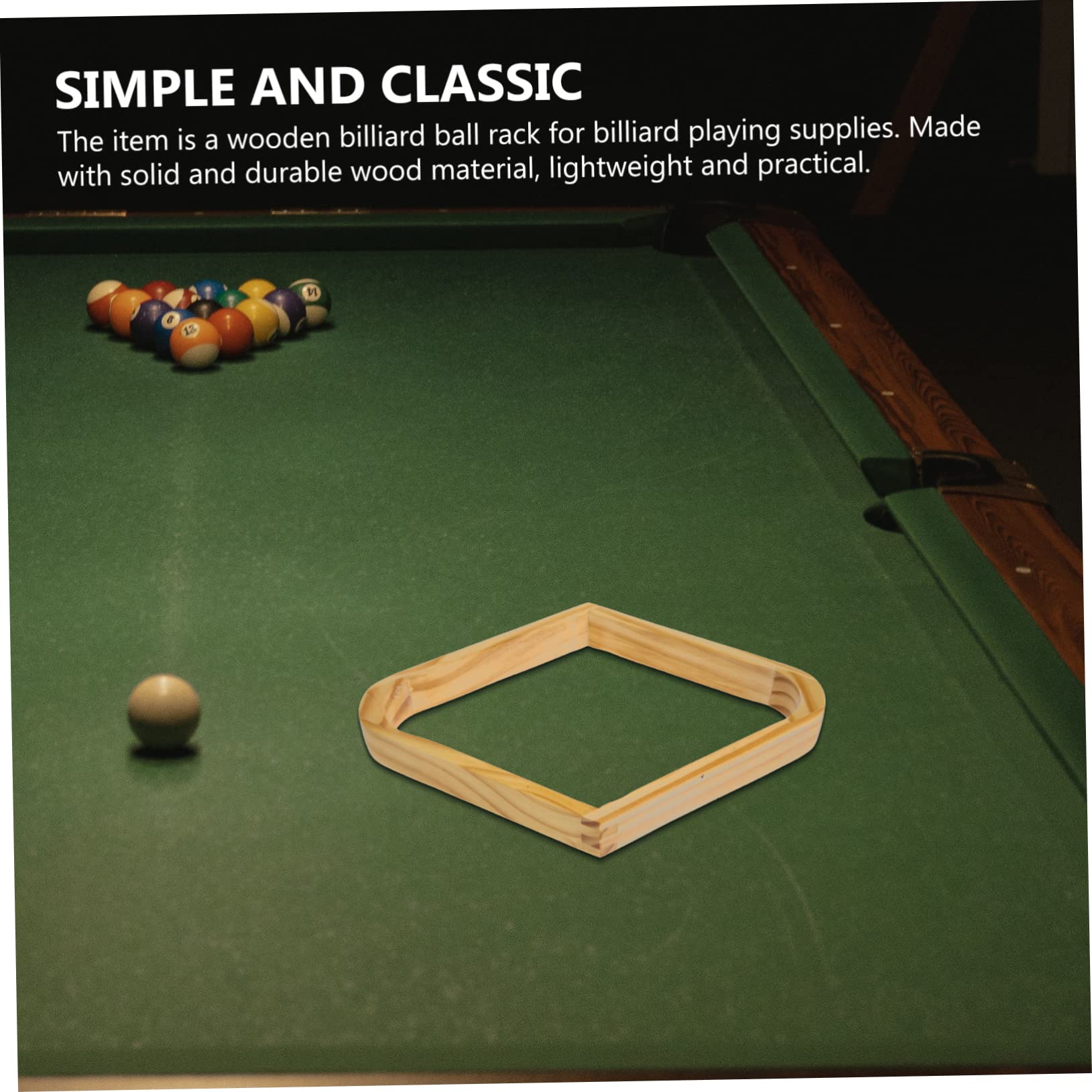 Support de Boules de Billard, Triangle de Billard, Cadre de Billard, 2 pièces, Accessoires de Table de Billard, Support de Billard en Bois(30x20.5cmx4pcs)