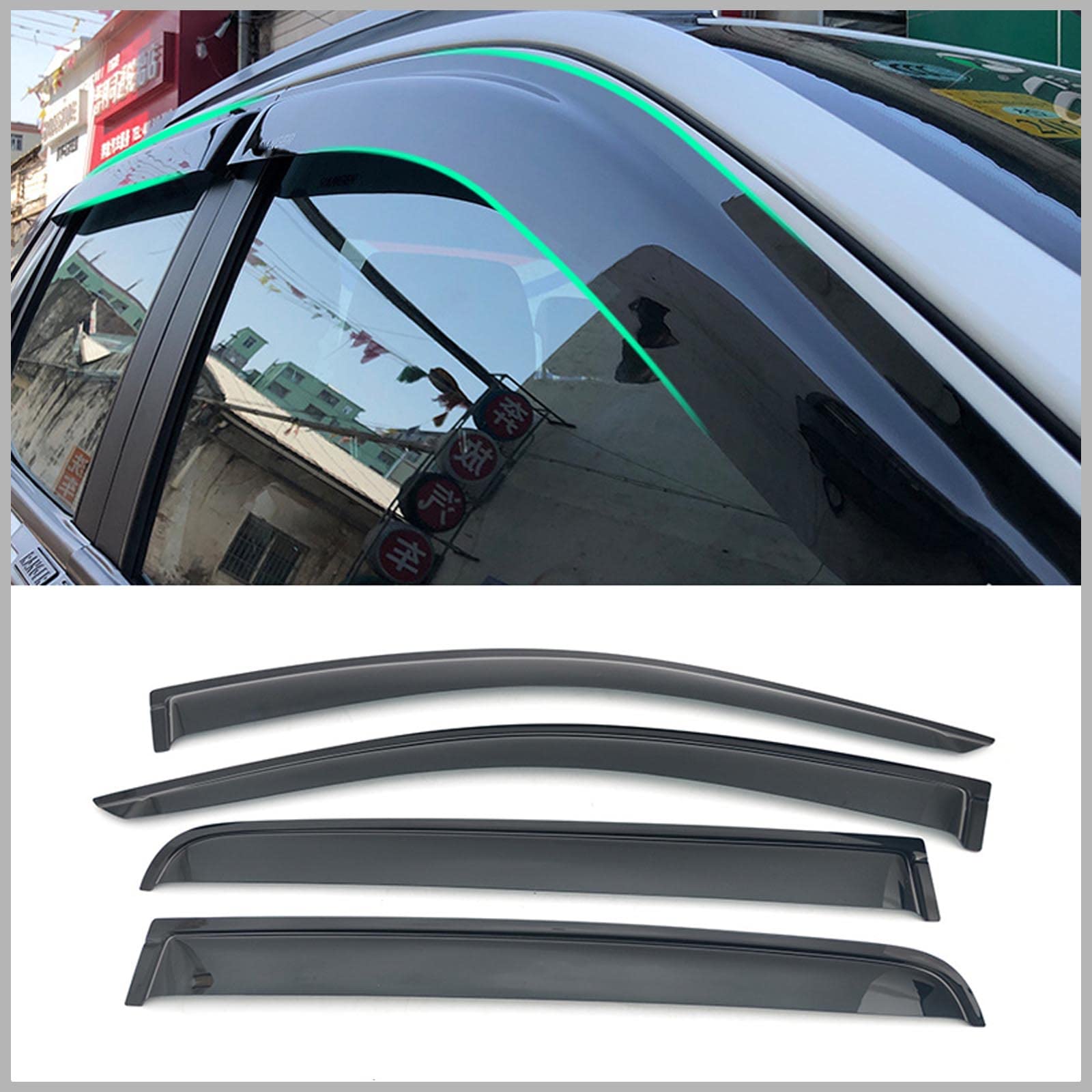 Windabweiser Motorhauben-Deflektor Set für Ford Ranger T7 T8 2016-2022 Wildtrak Raptor Steinschlagschutz Lackschutz
