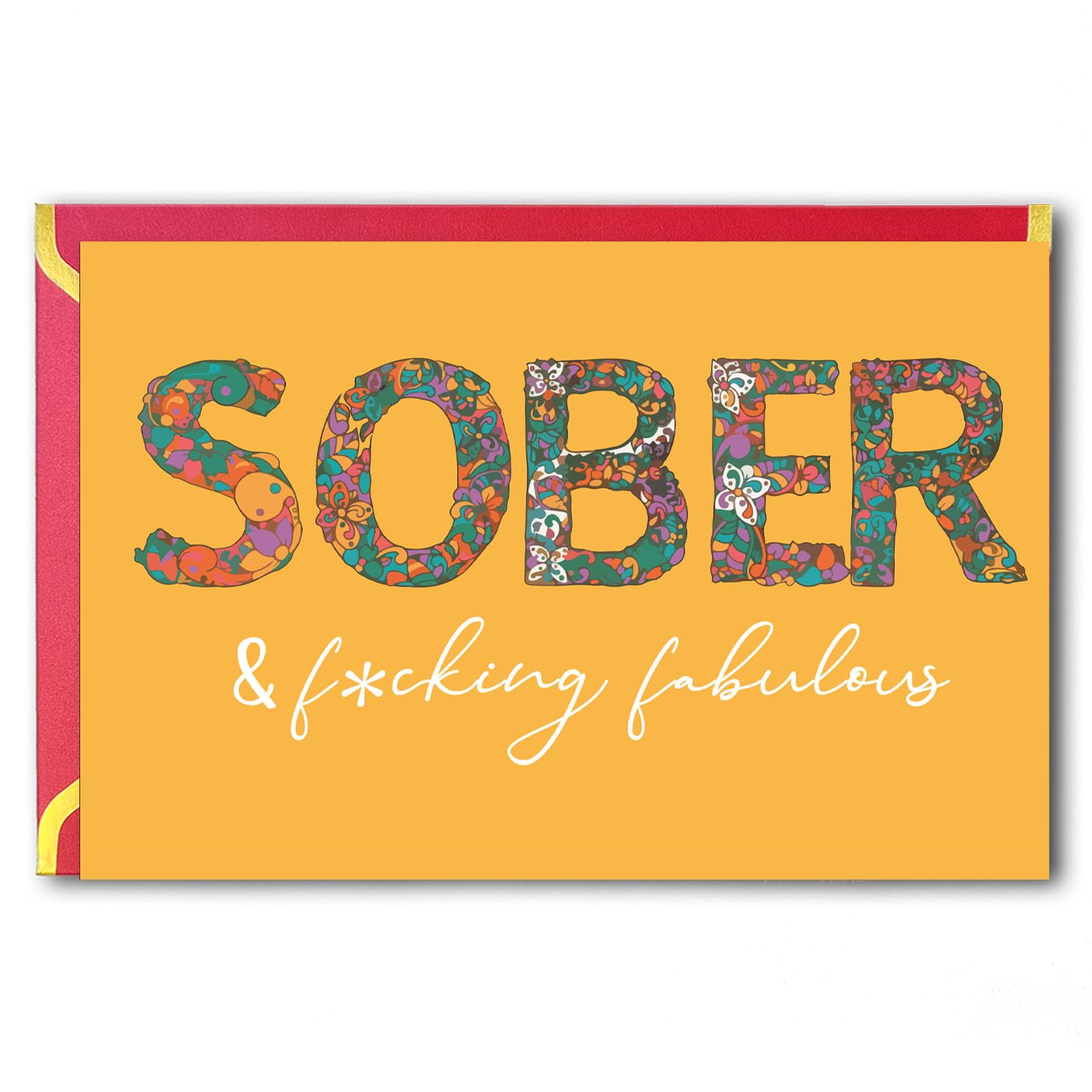 Funny Sobriety Card for Women Men, Rude Sober Anniversary Cards Gifts for Him Her，Happy Soberversary and Recovery Card for Boyfriend Girlfriend, An
