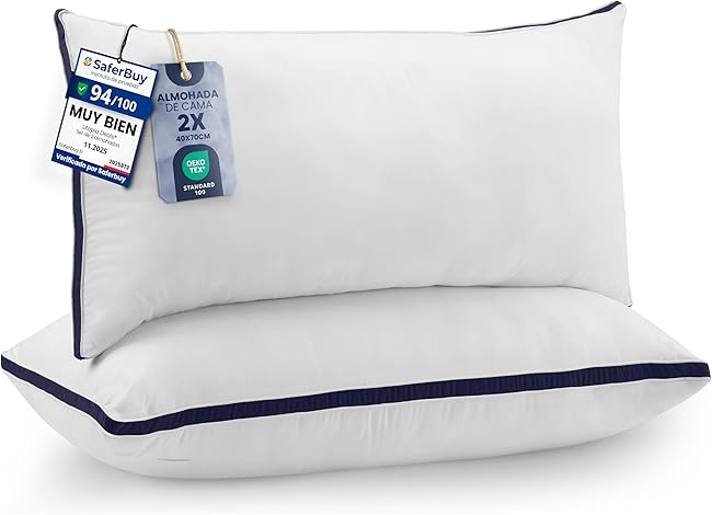 Utopia Bedding Almohadas Azul Marino