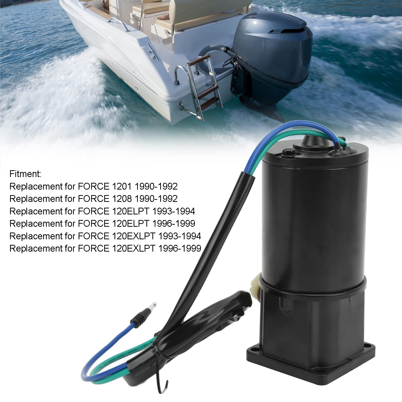 Motor de Ajuste de Inclinación Fuera de Borda, 809885A1 12V para Marino