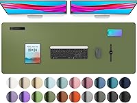 Vista 102 de Aothia Protector de escritorio de cuero, alfombrilla para ratón, alfombrilla de escritorio de oficina, secante de escritorio de cuero PU