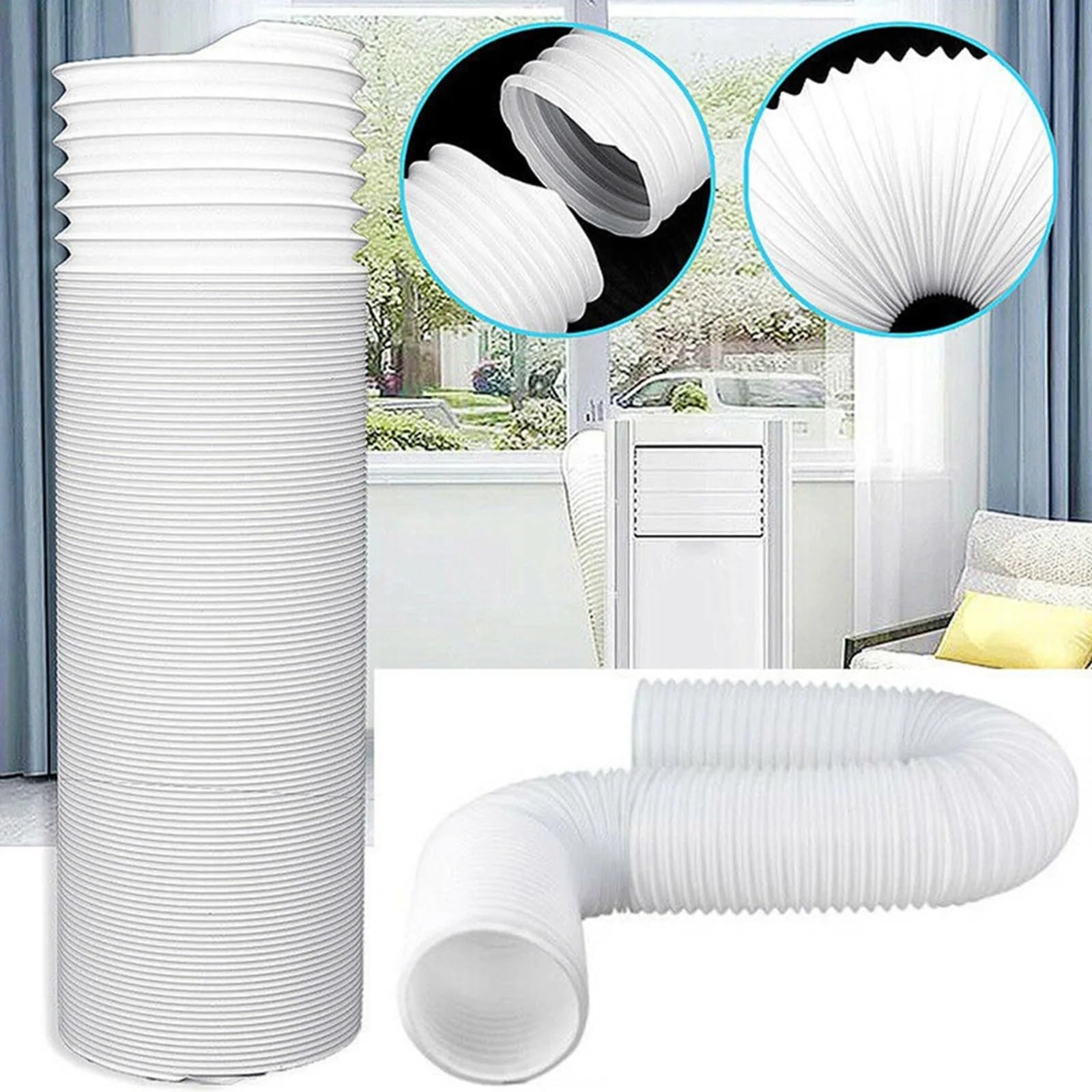 Tubo Aria Condizionata Portatile Tubo flessibile di scarico del condizionatore d'aria telescopico Kit di sfiato for tubo flessibile di scarico del condizionatore d'aria portatile Accessori for condizi