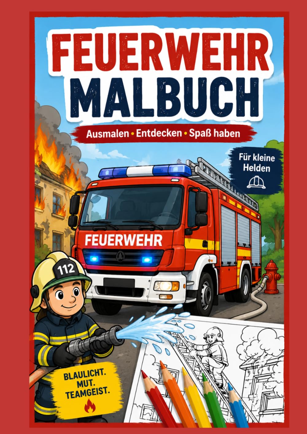 Feuerwehr Malbuch: Kindermalbuch