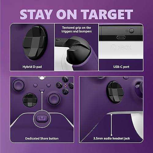 Miniatura 3 de Xbox Core Wireless Gaming Controller Astral Purple Xbox Series XS, Xbox One, Windows PC, Android, and iOS
