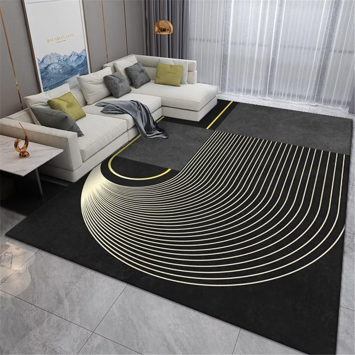 Tapis chambre anti-bruit et antidérapant gris 70X140CM