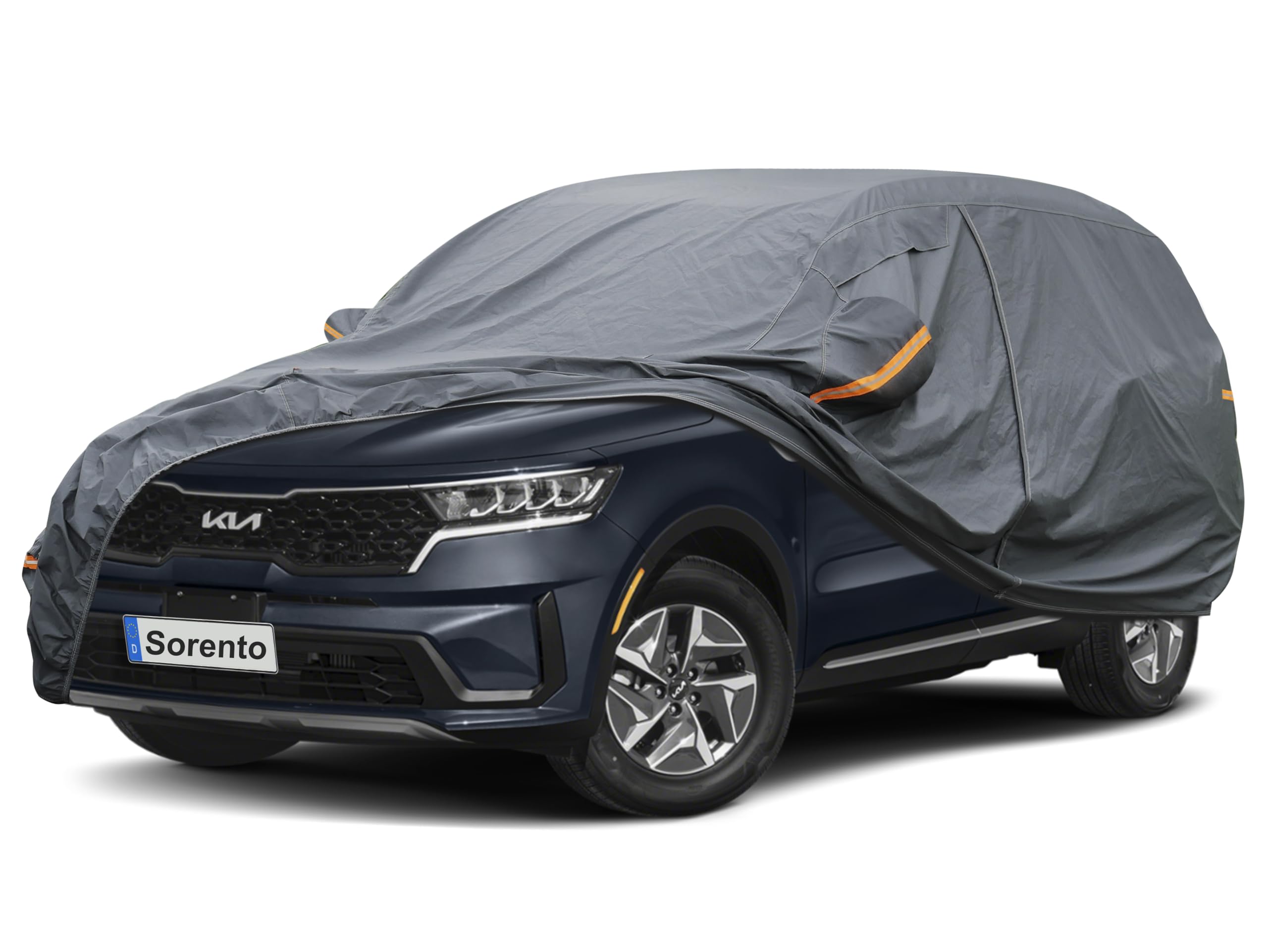 GUNHYI Premium Car Cover Custom Fit Kia Sorento (2002-2026), 16 Layers Heavy Duty Car Cover Waterproof All Weather with Zipper Door for Sun Rain Snow Dust Uv Protection