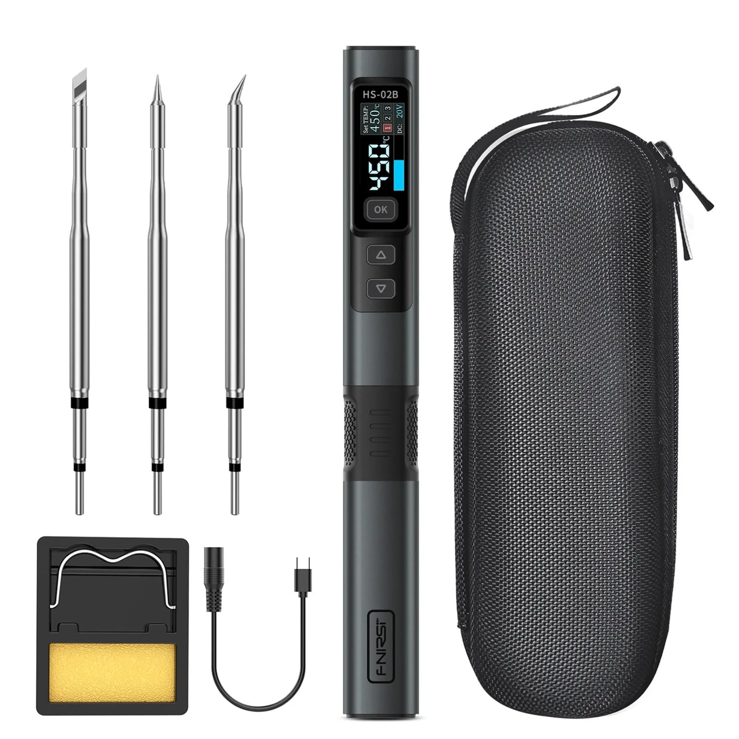 Prorock Hs-02B Intelligent Soldering Iron / 3 Tips Package