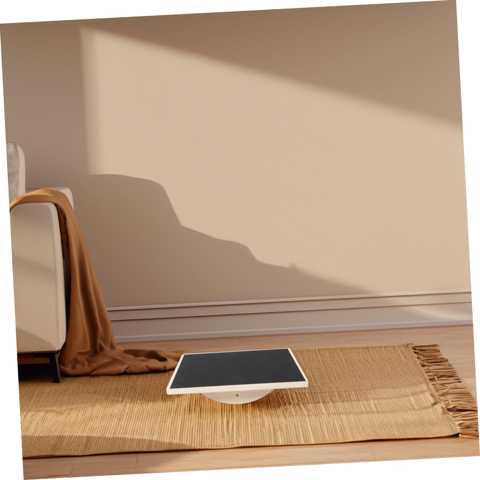 Tavola Equilibrio in Legno Rettangolare per Allenamento Adulti | Stabilità e Coordinazione, Uso Home Gym, Design Antiscivolo per Esercizi Quotidiani