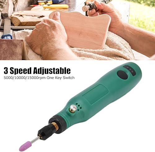 Miniatura 3 de Mini herramienta giratoria inalámbrica, kit de herramientas de amoladora eléctrica ajustable de 3 velocidades con 28 accesorios, taladro eléctrico