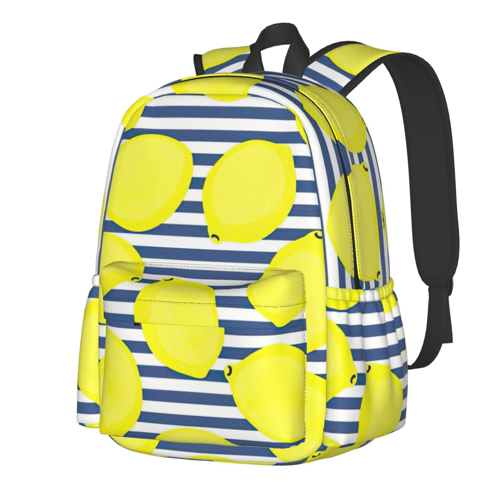 Sac à dos d'école citron élégant pour une rentrée joyeuse - 8