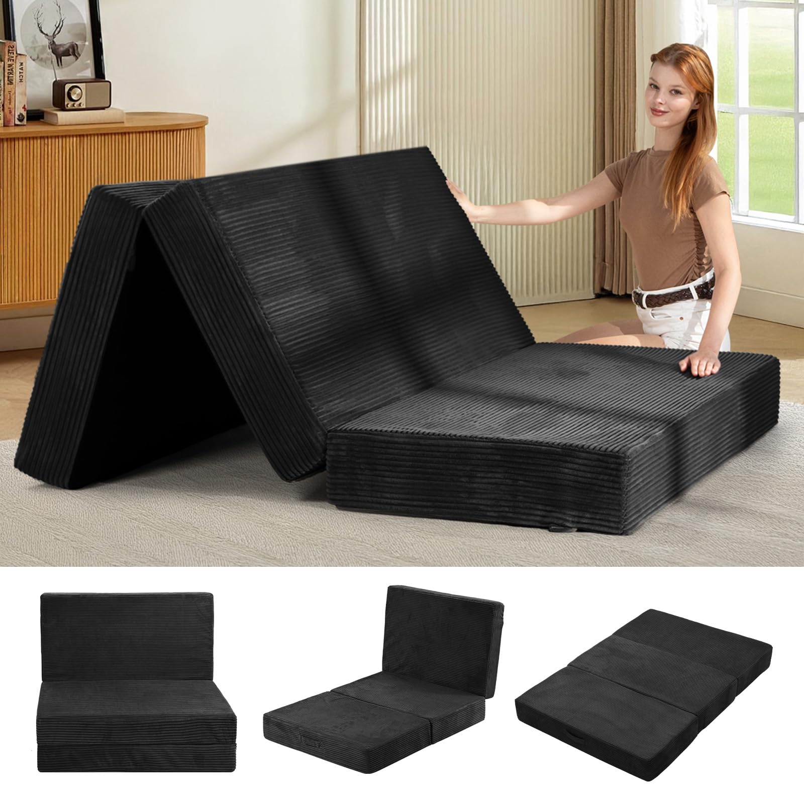 Amazon.com: feliz home 6-Inch Tri-Folding Mattress Full Size