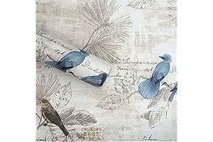 Self-Adhesive Vinyl Rustic Birds Contact Paper for Kitchen Cabinets and Laundry Rooms