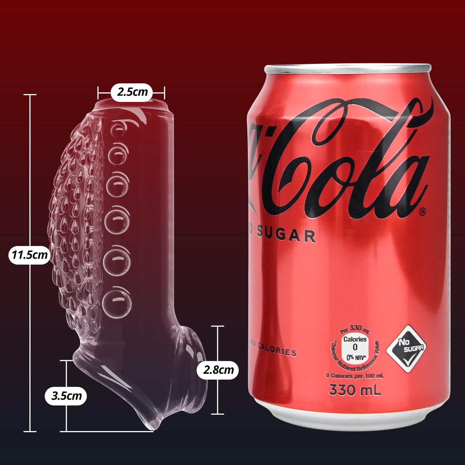 Roluck Manicotto per Pene, Guaina del Pene con Anello per Gland, Perline Massaggianti, Potenziamento dell'Erezione, Ritardo dell'Eiaculazione, Giocattolo Sessuale per Uomini (Trasparente)