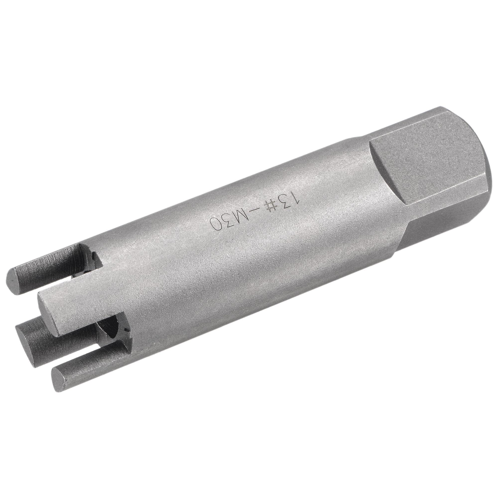 sourcing map Tap Extractors M30 / 1-1/4" (Metric/Inch), 4 Flutes Broken Stripped Screw Thread Tap Remover High Carbon Steel Tool