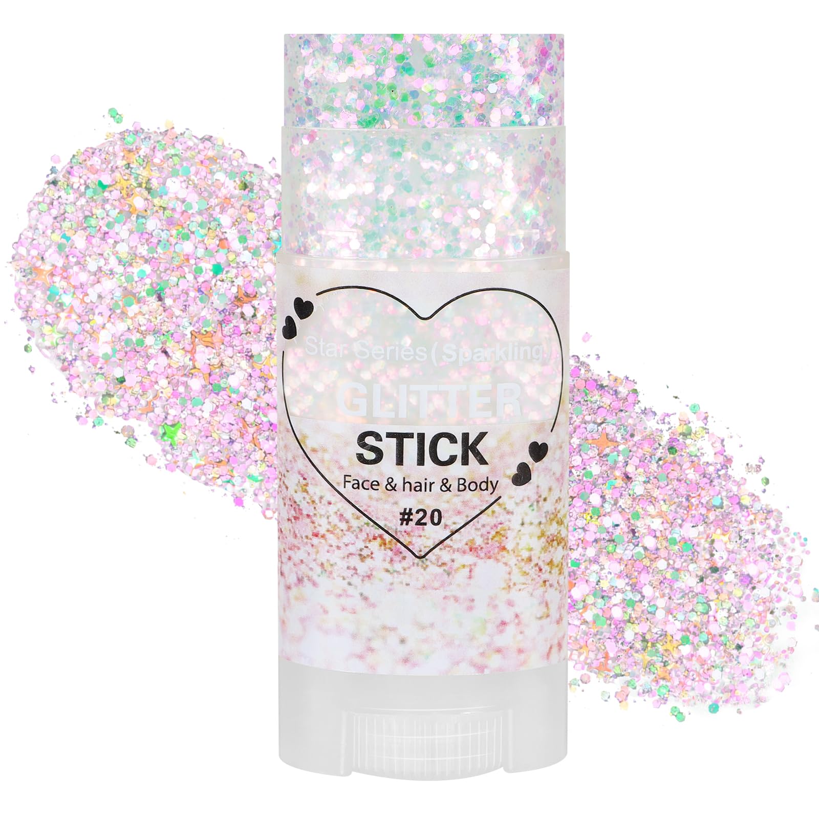 Mysense Sparkling Pink Face Hair Body Glitter Stick