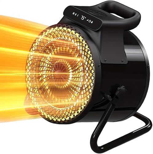 Calentador eléctrico portátil con termostato, ventilador de cerámica seguro y silencioso de 1500 W750 W, calienta 200 pies cuadrados para oficina,