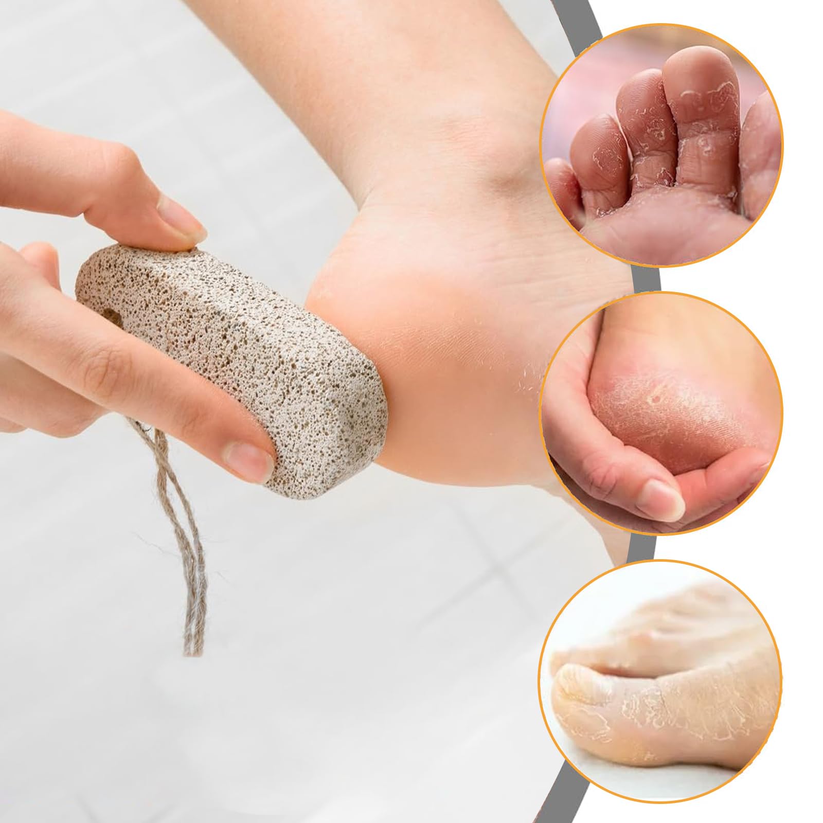 Pietra Pomice Naturale 2 Pezzi Pietra Pomice cura dei Piedi Pietra Lavica cura dei Piedi Pietra Pomice Naturale, Rimozione Calli e Peeling Piedi, per Piedi e Mani Una Detersione Delicata
