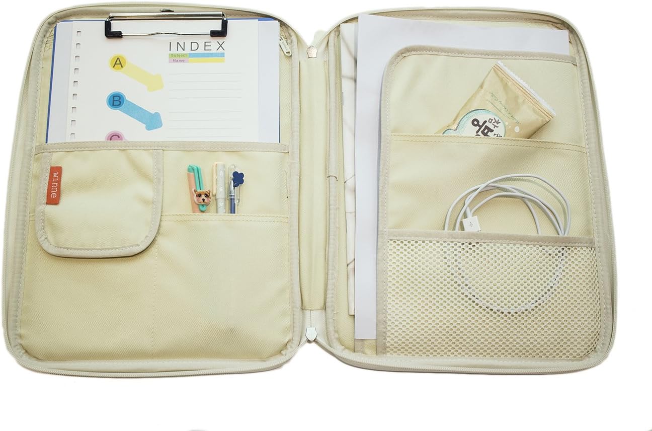 iSuperb A4 Documents Bag Travel Portfolio Organizer Waterproof Files Pouch