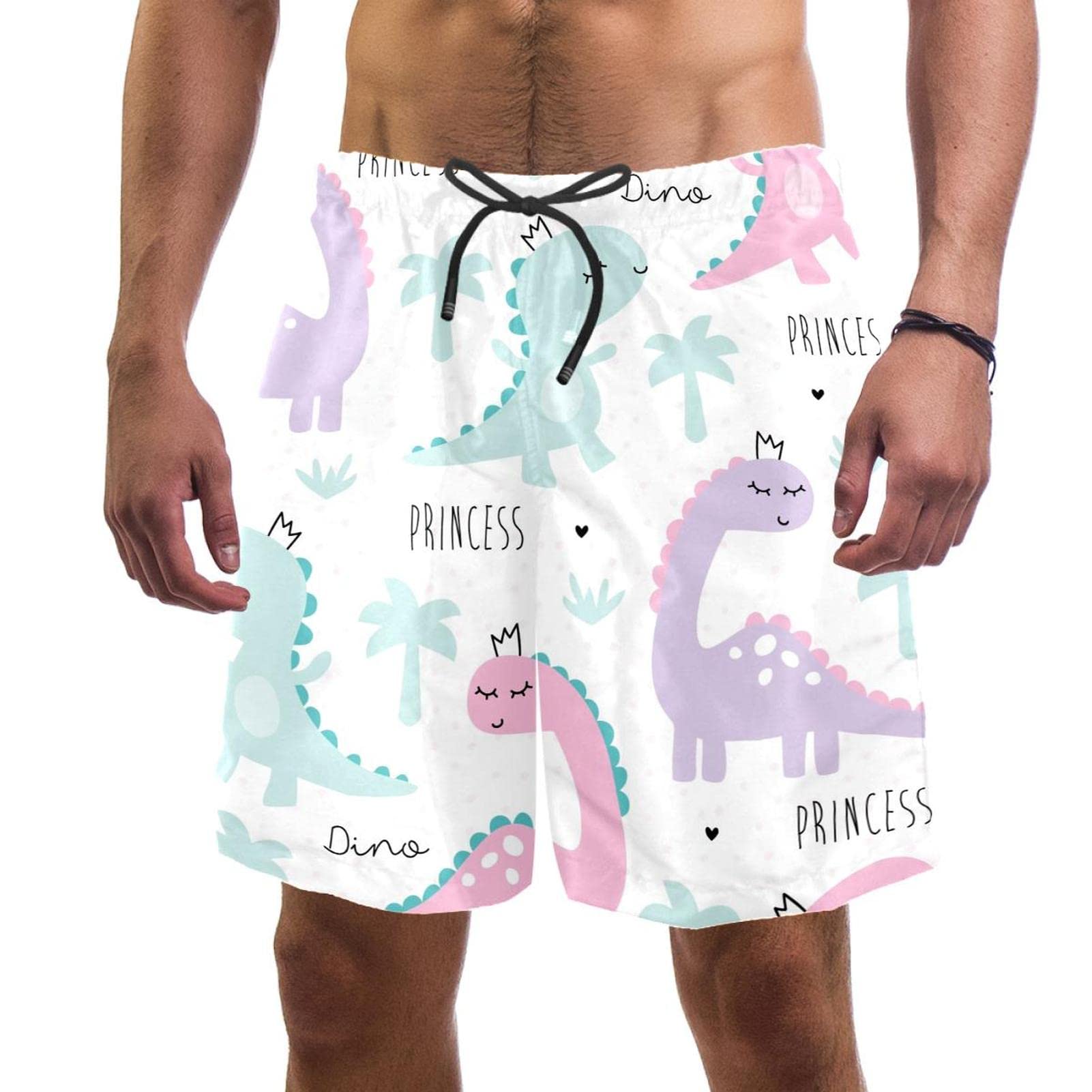 Maillots de bain pour hommes motif de dinosaure mignon HadHfun - 6