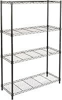 Amazon Basics 4-Shelf Adjustable, Heavy Duty Storage Shelving Unit (350 lbs loading capacity per shelf), Steel Organizer...
